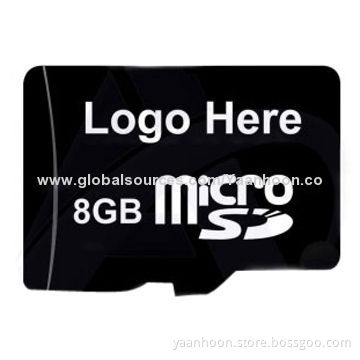 Replacement micro SD memory card, 8GB, color printing logo